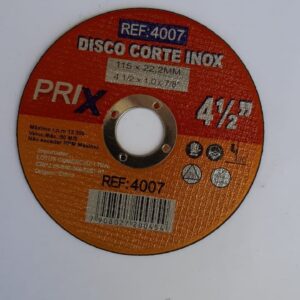 DISCO DE CORTE INOX 4 1/2 X 1,0 X 7/8" - LOTUS