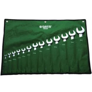 JOGO CHAVE COMBINADA 6 A 32MM - 15 PEÇAS AÇO CROMO VANADIO - SATA - 08002