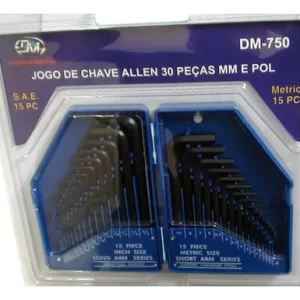 KIT CHAVE ALLEN CROMO VANADIUM 30 PEÇAS + ESTOJO