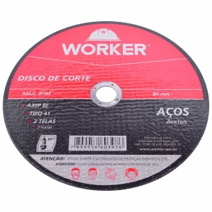 DISCO DE CORTE ACO 7"X1/8"X22;2MM - WORKER