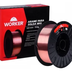 ARAME SOLDA MIG 0,8 MM CARRETEL PLAST - WORKER