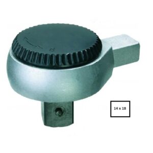 CHAVE CATRACA REVERSÍVEL INTERCAMBIÁVEL PARA TORQUÍMETRO ENCAIXE 14 X 18MM - 1/2"